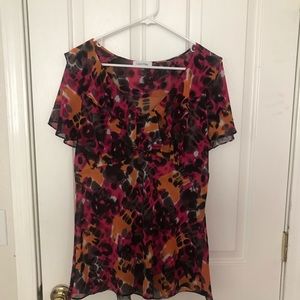 Calvin Klein Women’s Large Ruffles Career Blouse